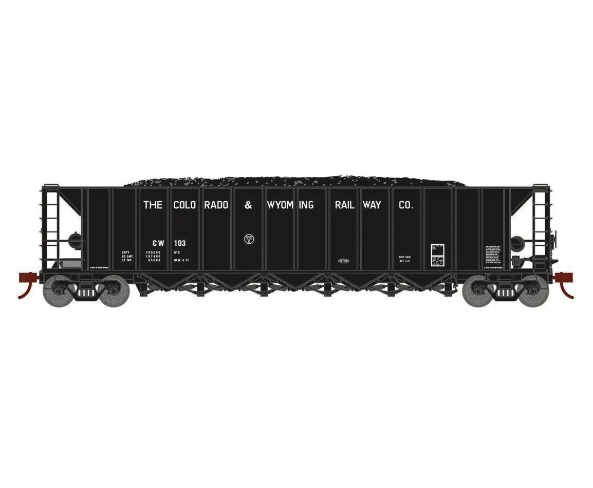 Athearn RTR 1011 HO Scale Ortner 5-Bay Hopper Colorado & Wyoming CW 103