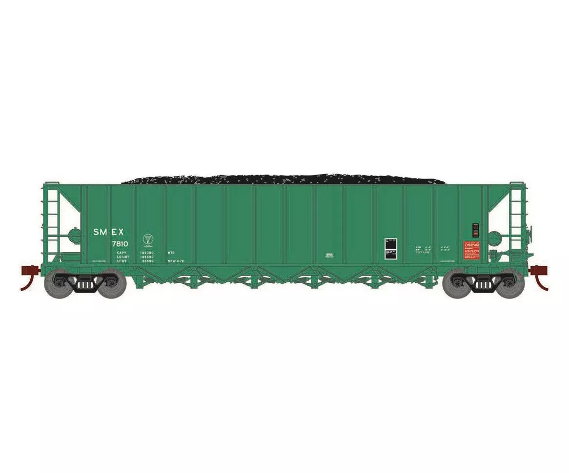 Athearn RTR 1205 HO Scale Ortner 5-Bay Hopper South Mississippi Electric Power SMEX 5-Pack #3
