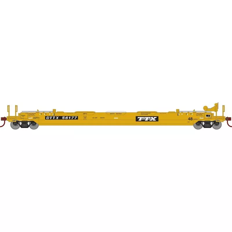 Athearn RTR 1348 HO Scale 48' Husky Stack Well Car Trailer Train DTTX 56177