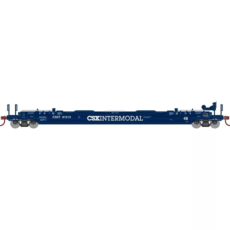 Athearn RTR 1356 HO Scale 48' Husky Stack Well Car CSX CSXT 61513