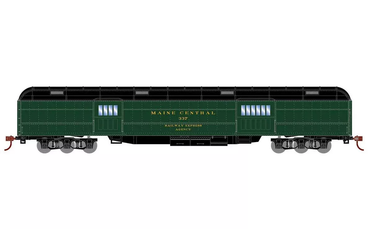 Athearn RTR 88216 HO Scale Heavyweight Baggage Passenger Car Maine Central MEC 337