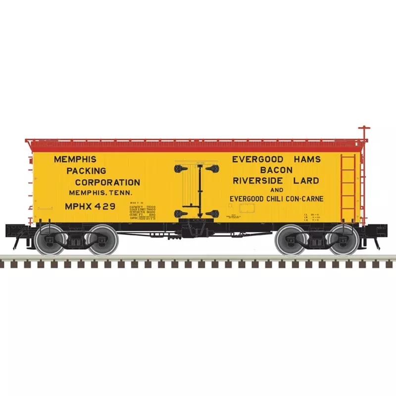 Atlas 20007198 HO Scale 36' Wood Reefer Memphis Packing Corporation 430
