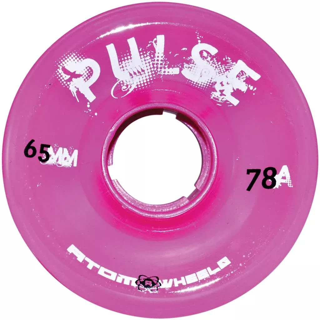 ATOM WHEELS Outdoor Skate Wheels 65mm 78A Pink 4-Pack