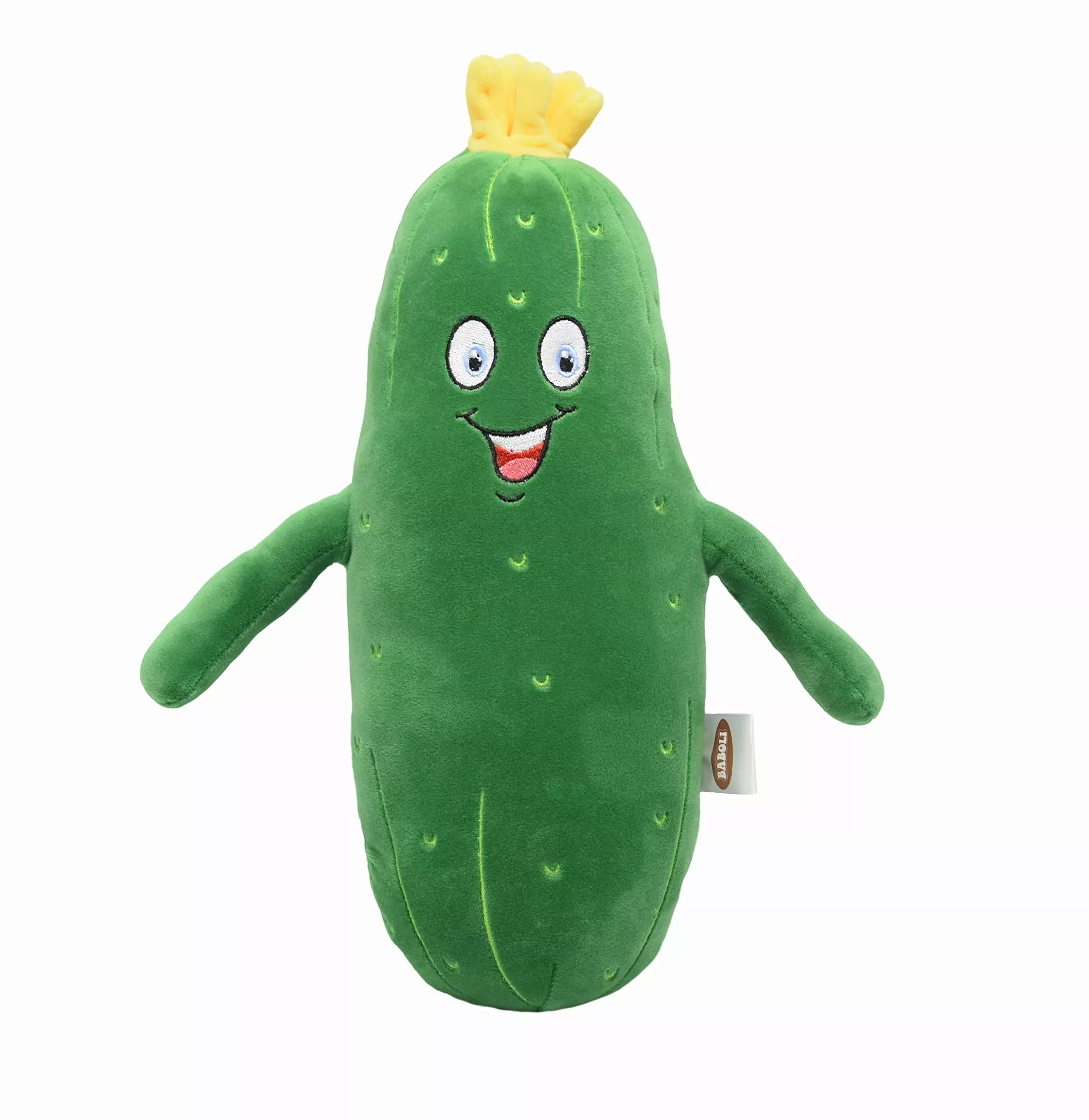 BABOLI Pickle Plush Toy 12 Inch Green Soft Handmade Cuddly Stuffed Animal