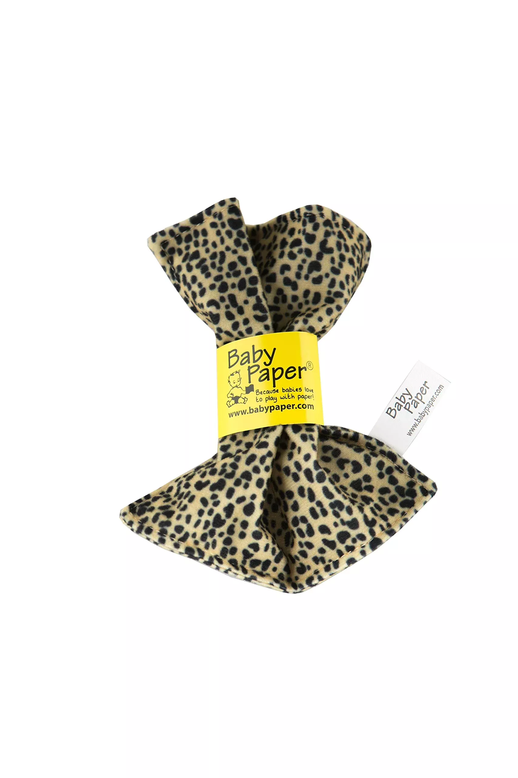 Baby Paper Crinkle Toy for Infants Cheetah 6-Inch Small Soft Material
