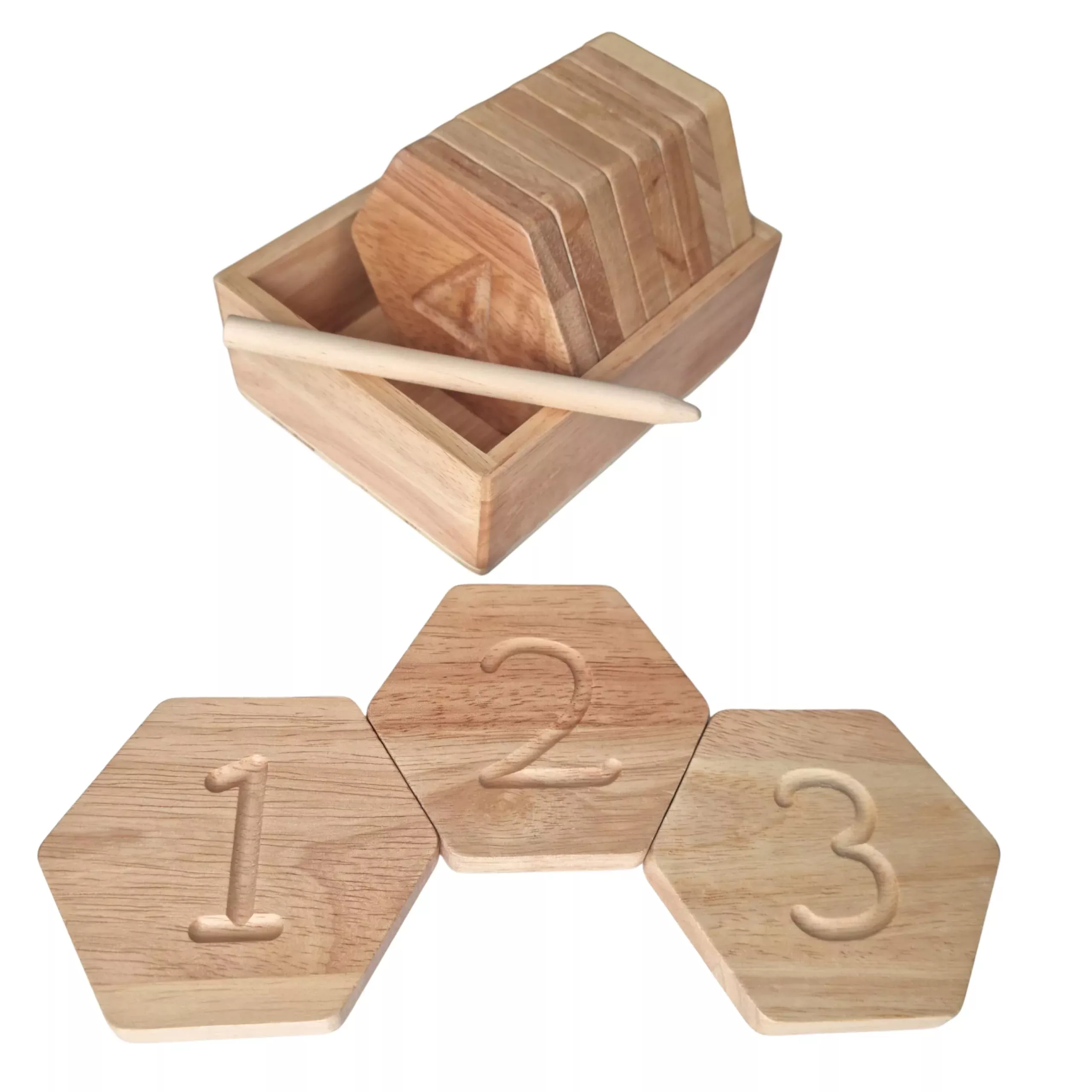 Bambeani Number Tracing | Double Sided Wooden Montessori Math & Counti