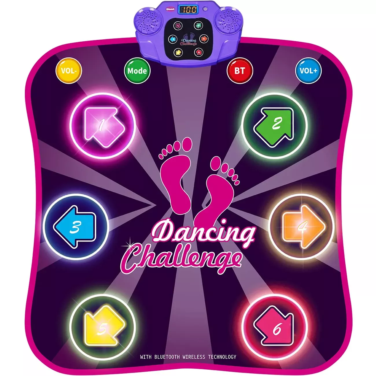 Bambilo Kids Dance Mat - Electronic Dance Pad, Wireless Bluetooth, 6 G