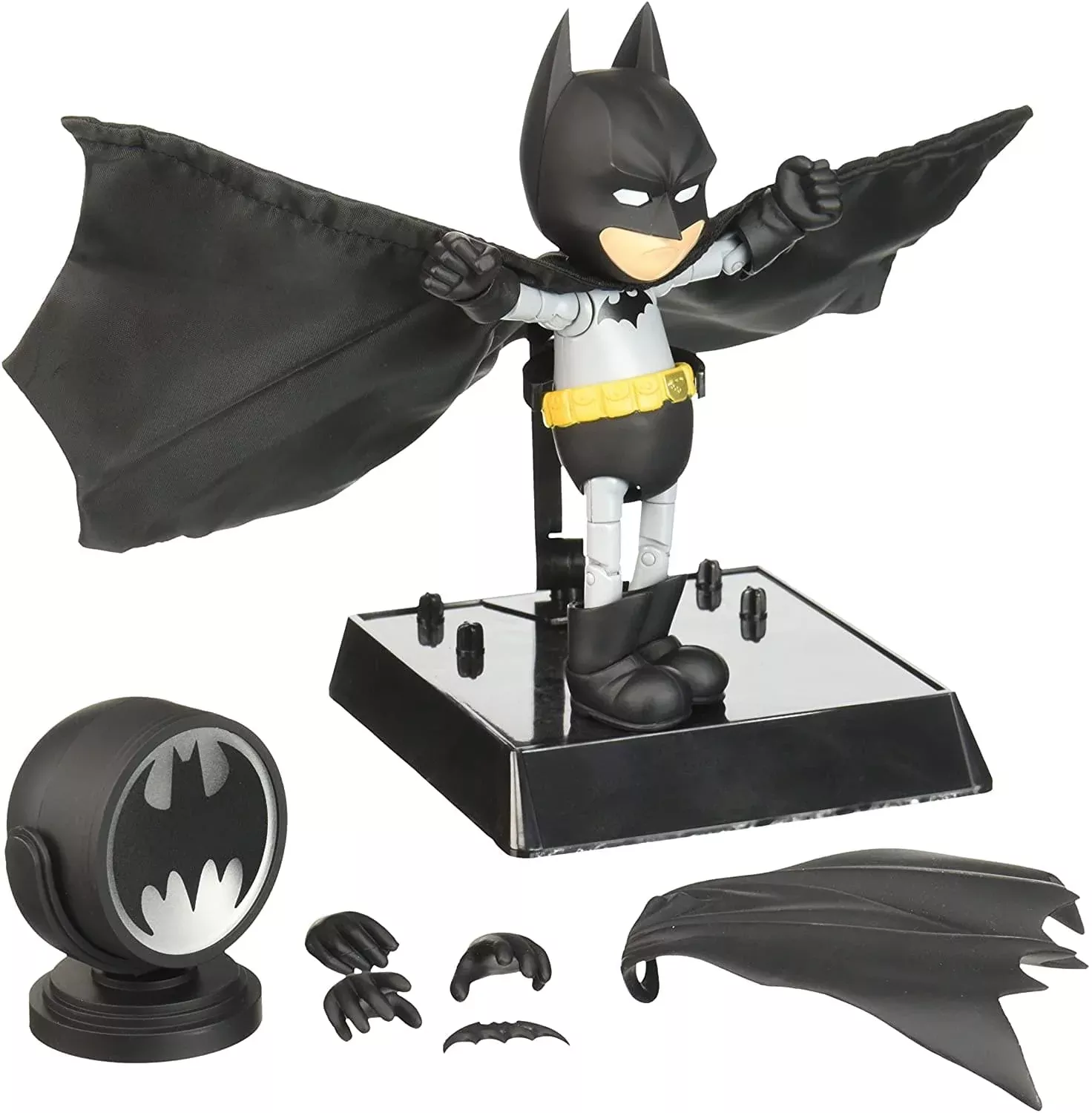 BATMAN Action Figure with LED Eyes & Bat-Signal, Black, One Size
