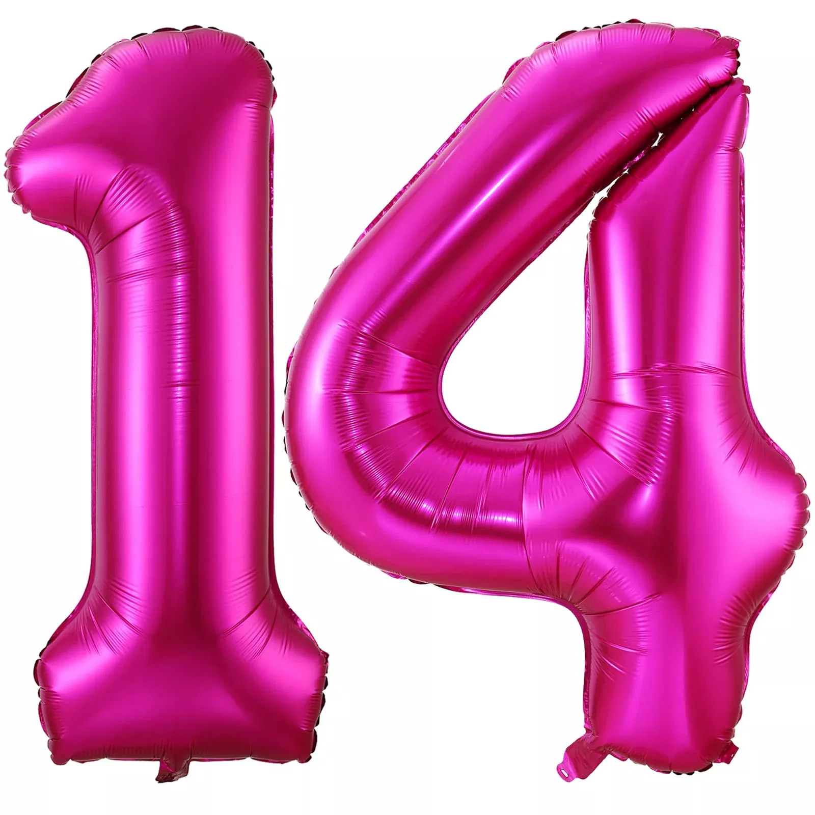 BBPOOL Hot Pink Number 14 Balloon, 40 Inch Mylar, Party Decoration