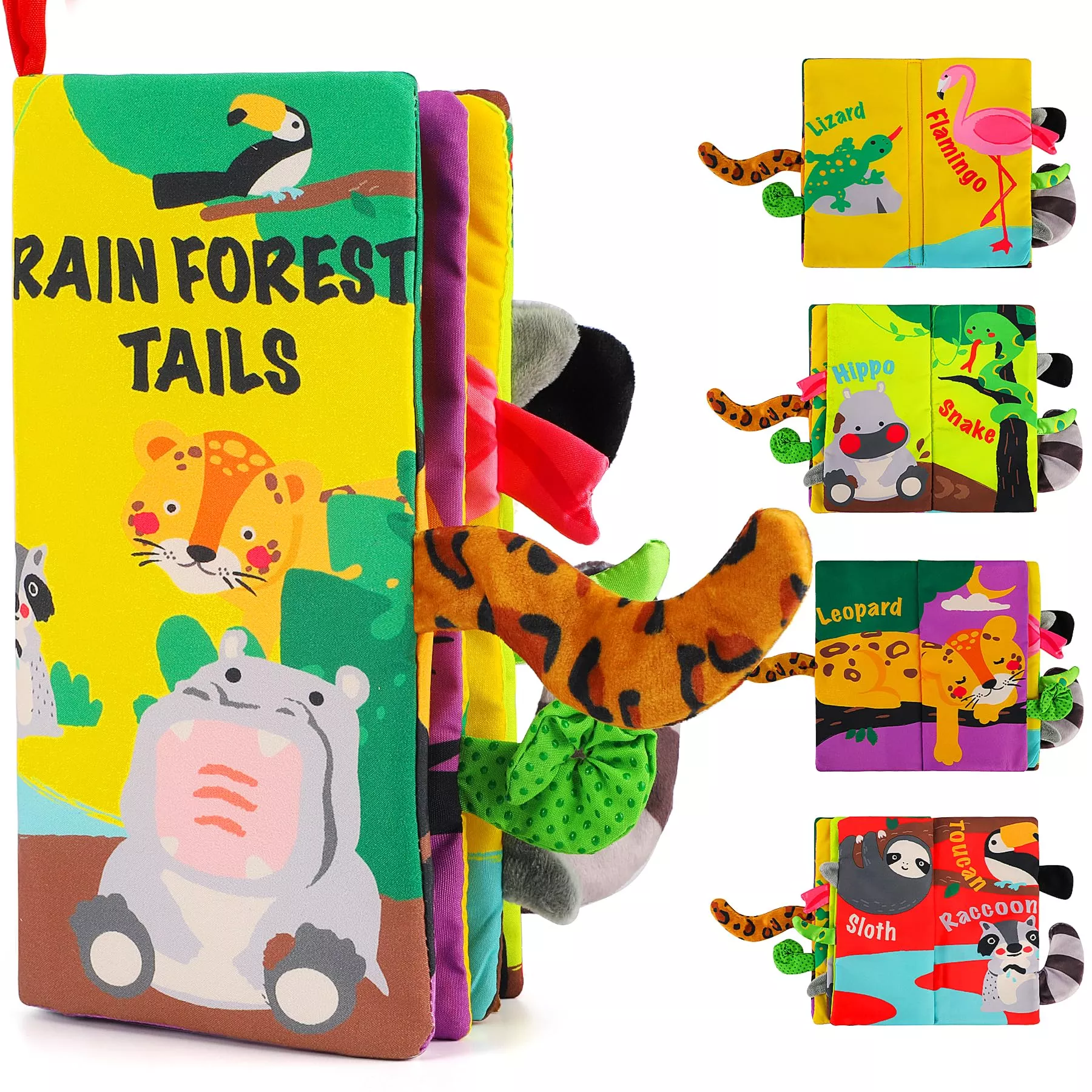beiens Baby Cloth Books for Infants, Soft Multicolor Sensory Toys
