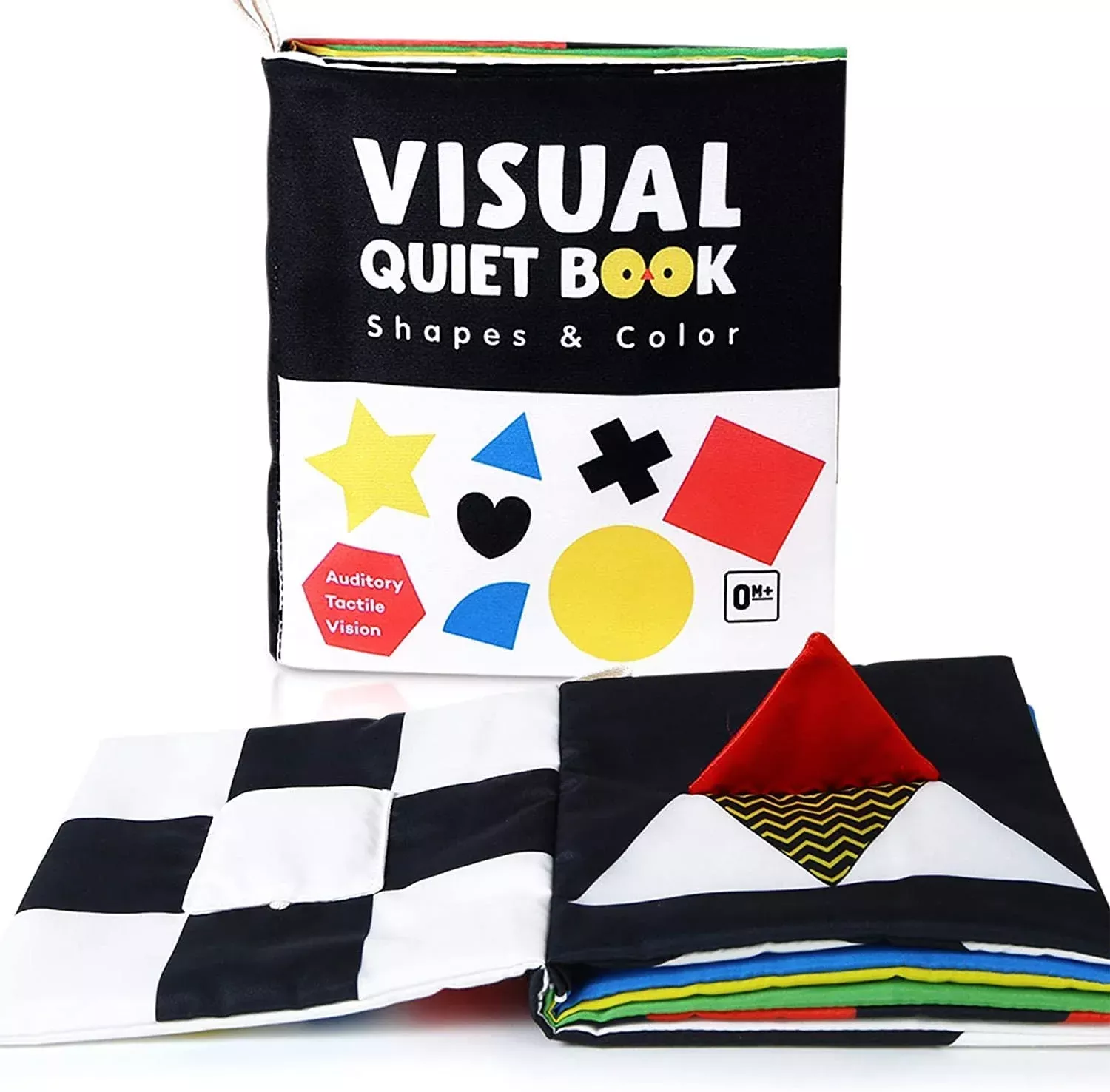 beiens Black and White Baby Cloth Book for 0-12 Months, Soft Fabric