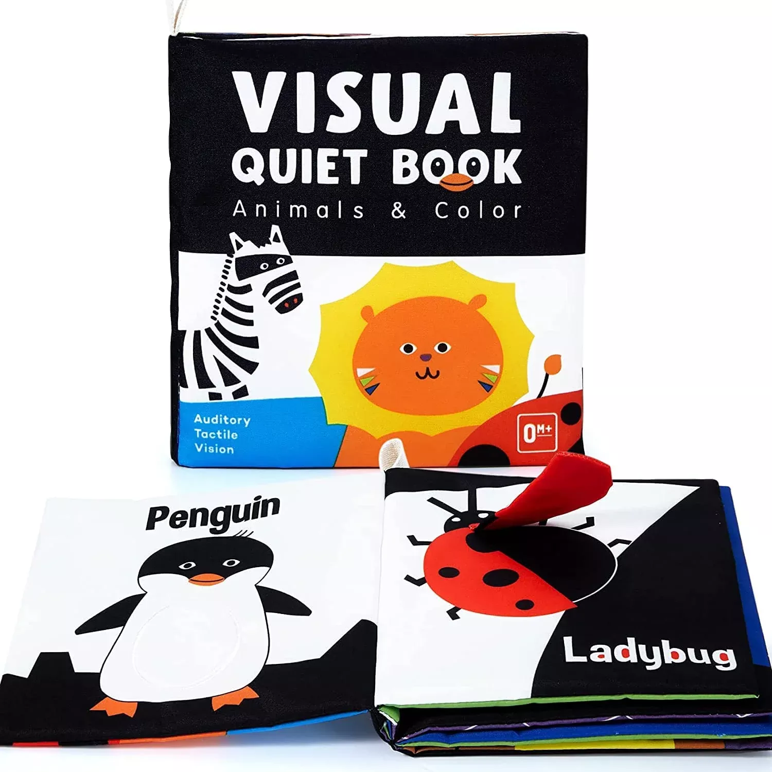 Beiens Soft Baby Activity Book - High Contrast Learning Toy - Black/White