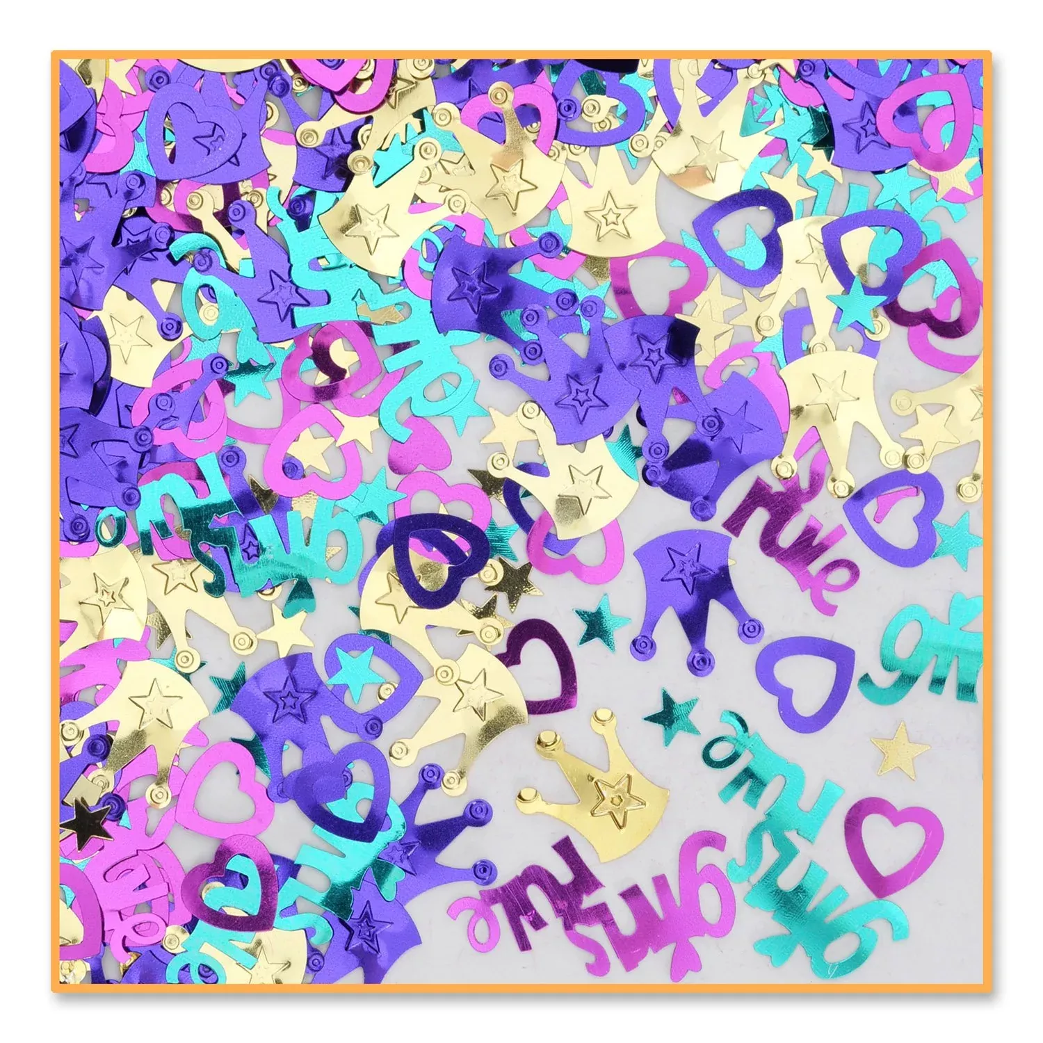 Beistle Girls Rule Confetti ½ Oz Multicolor Metallic Table Decor