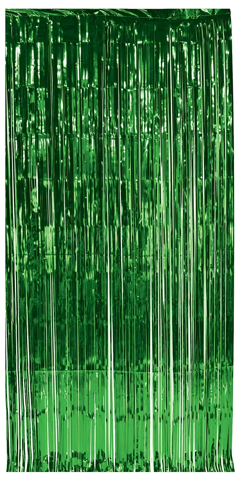 Beistle Gleam 'N Curtain Green 8ft x 3ft Metallic Party Decor