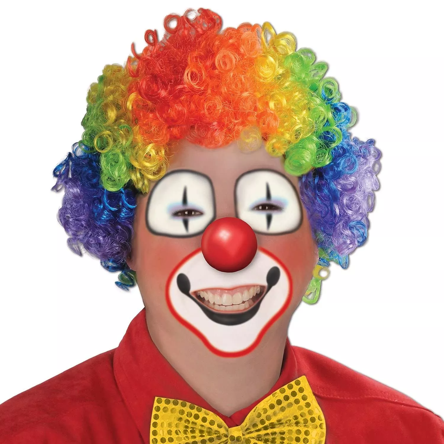 Beistle Multicolor Curly Clown Wig One Size for Parties and Costumes