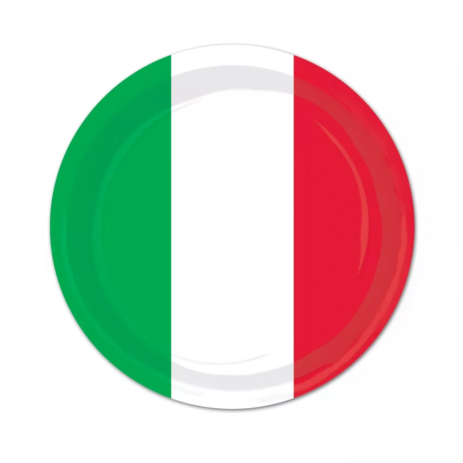 Beistle Paper Plates, 9-Inch, Red White Green, 8 Per Package