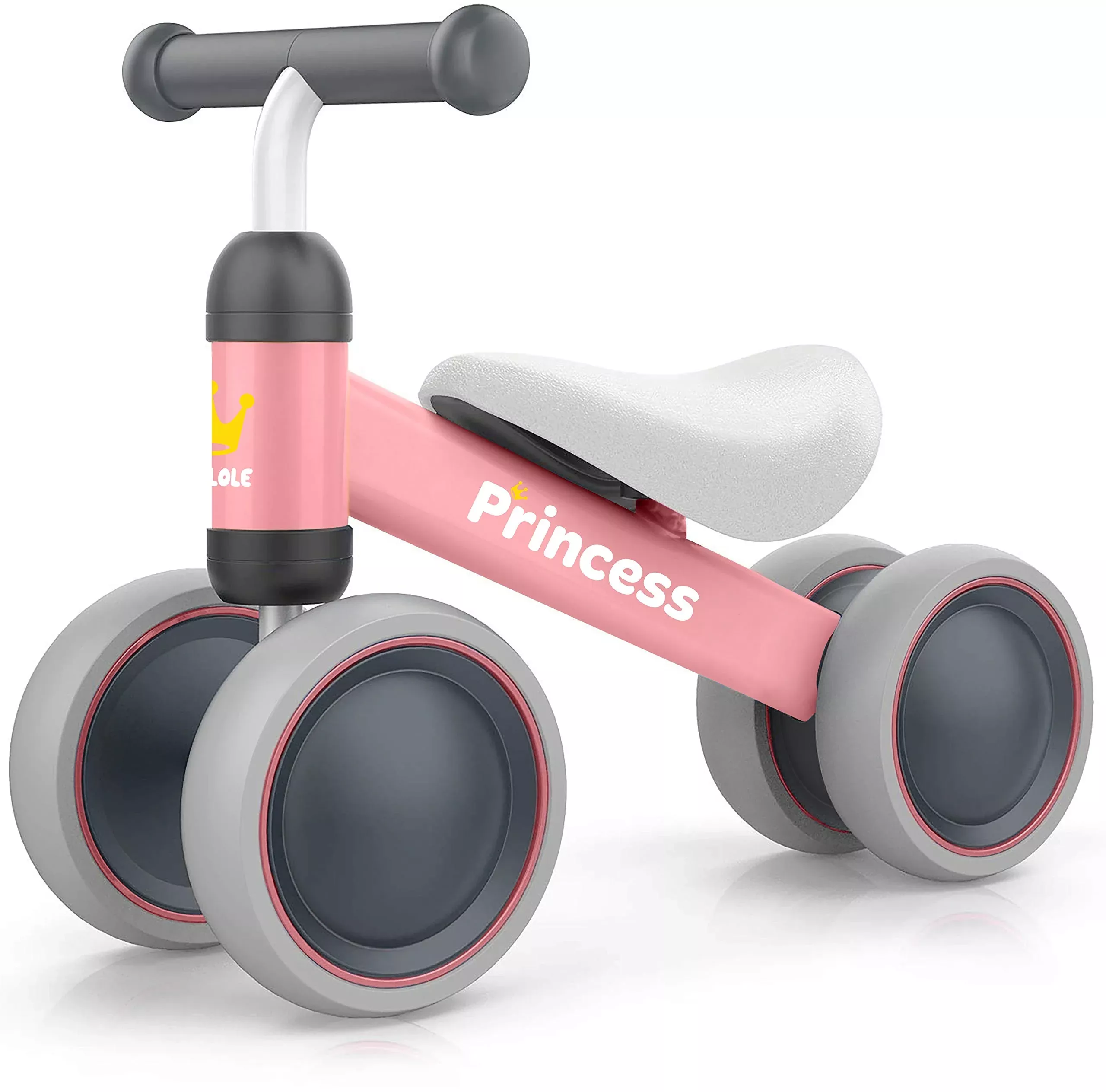 BEKILOLE Princess Baby Balance Bike for 1-Year-Old Girls, Pink