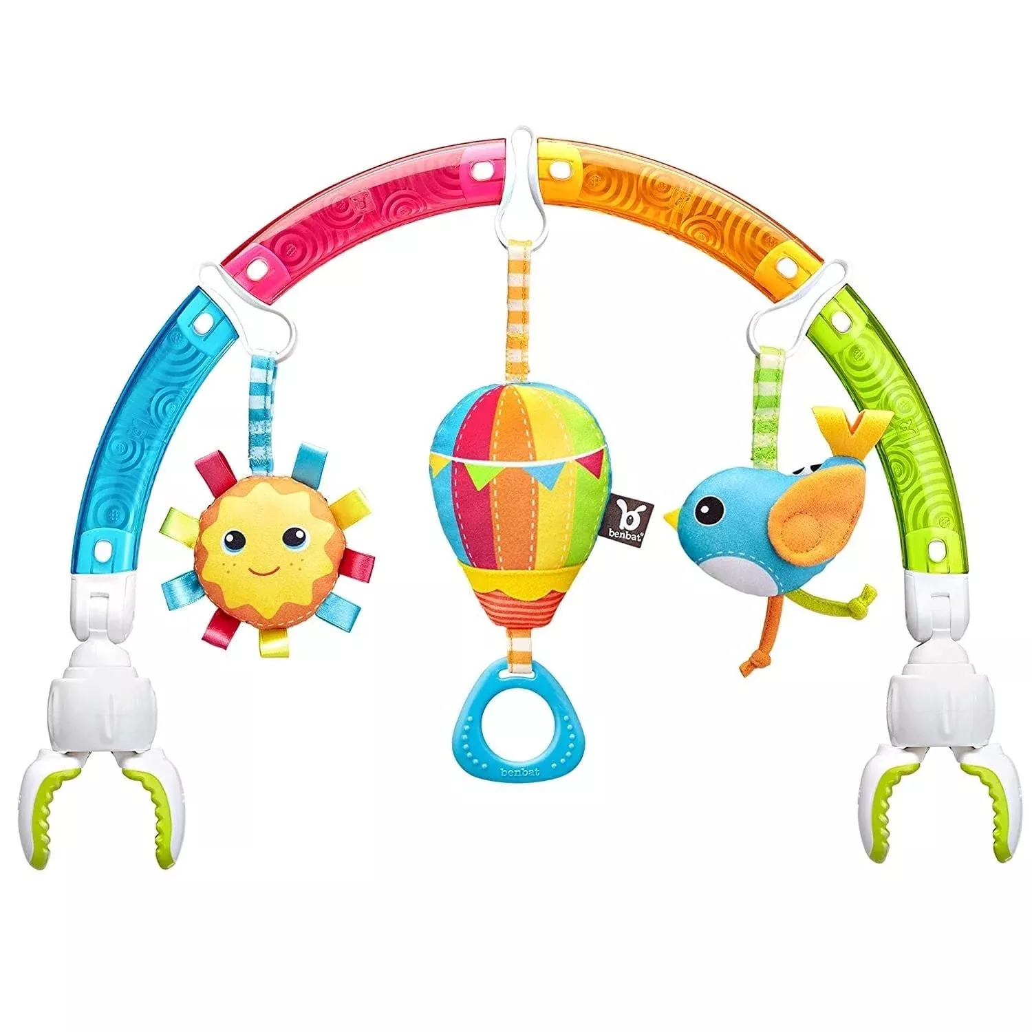 BENBAT Baby Stroller Arch Toy, Adjustable Rainbow Dazzle Friends, 1 Co