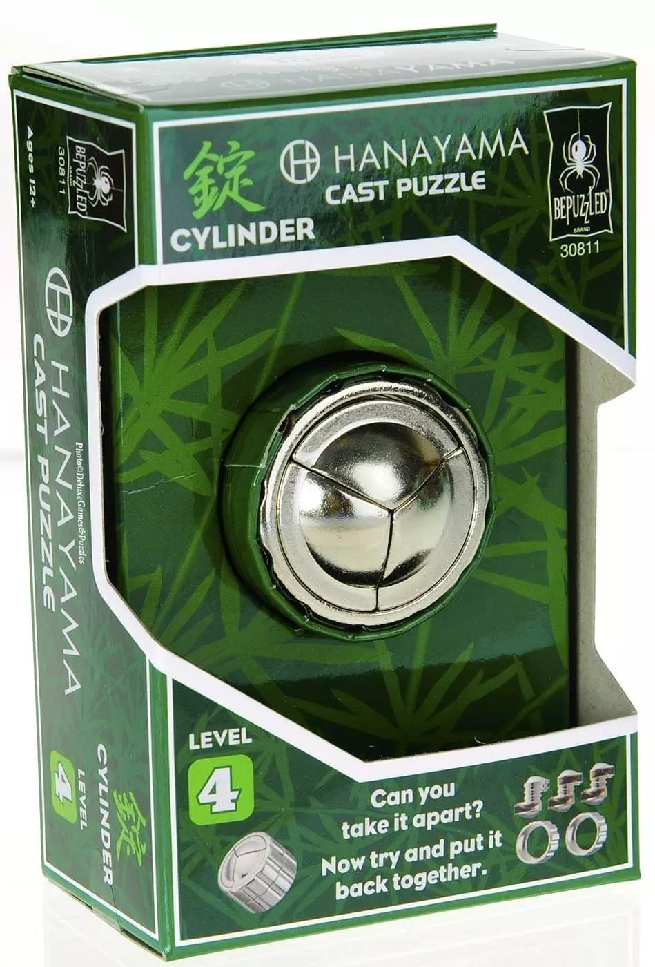 Bepuzzled Hanayama Cylinder Brain Teaser Puzzle Green One Size
