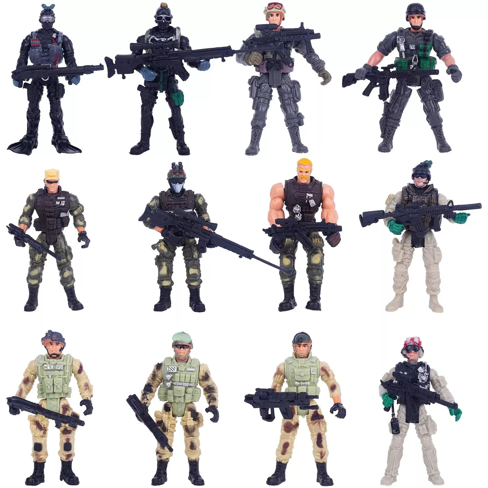 Berry President Army Men, Army Action Figures, 4 Inches Military Actio