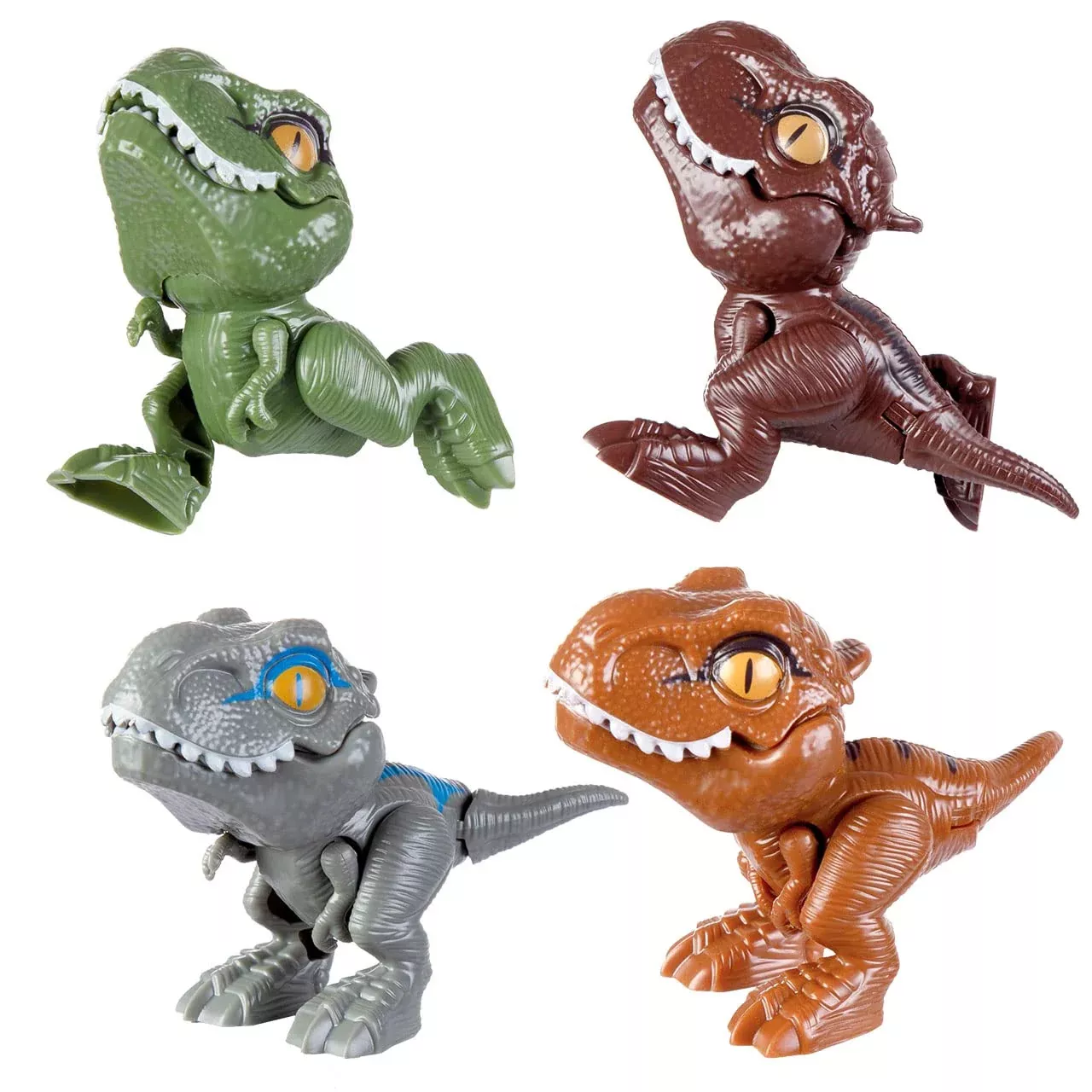 Berry President Dinosaur Toy Set of 4, 7x4x6 cm, ABS Plastic