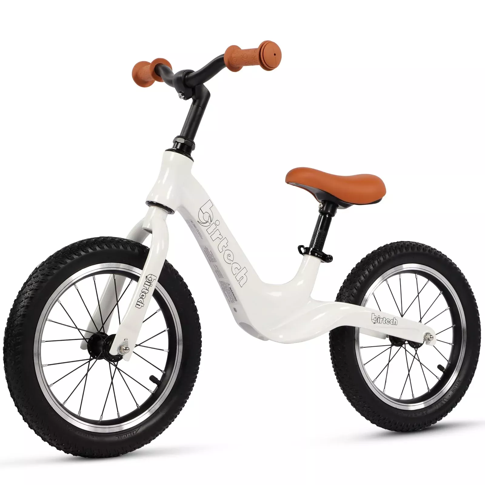 Birtech Magnesium Alloy Balance Bike for Kids 3-6 Years White 14"