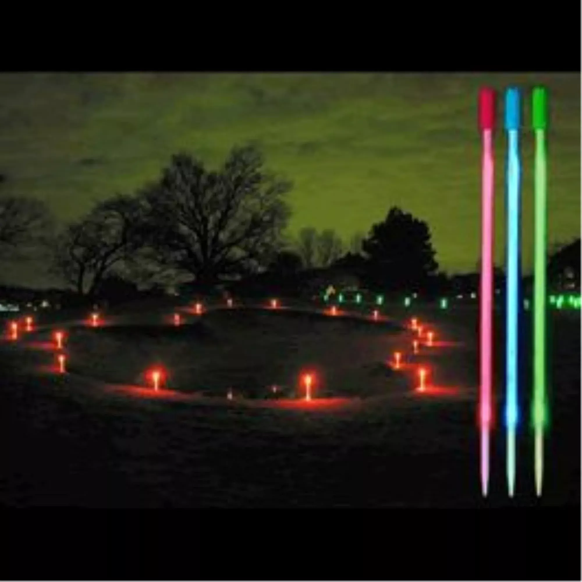 blinkee 12 Inch Green LED Runway Markers - Medium - 1 Dozen