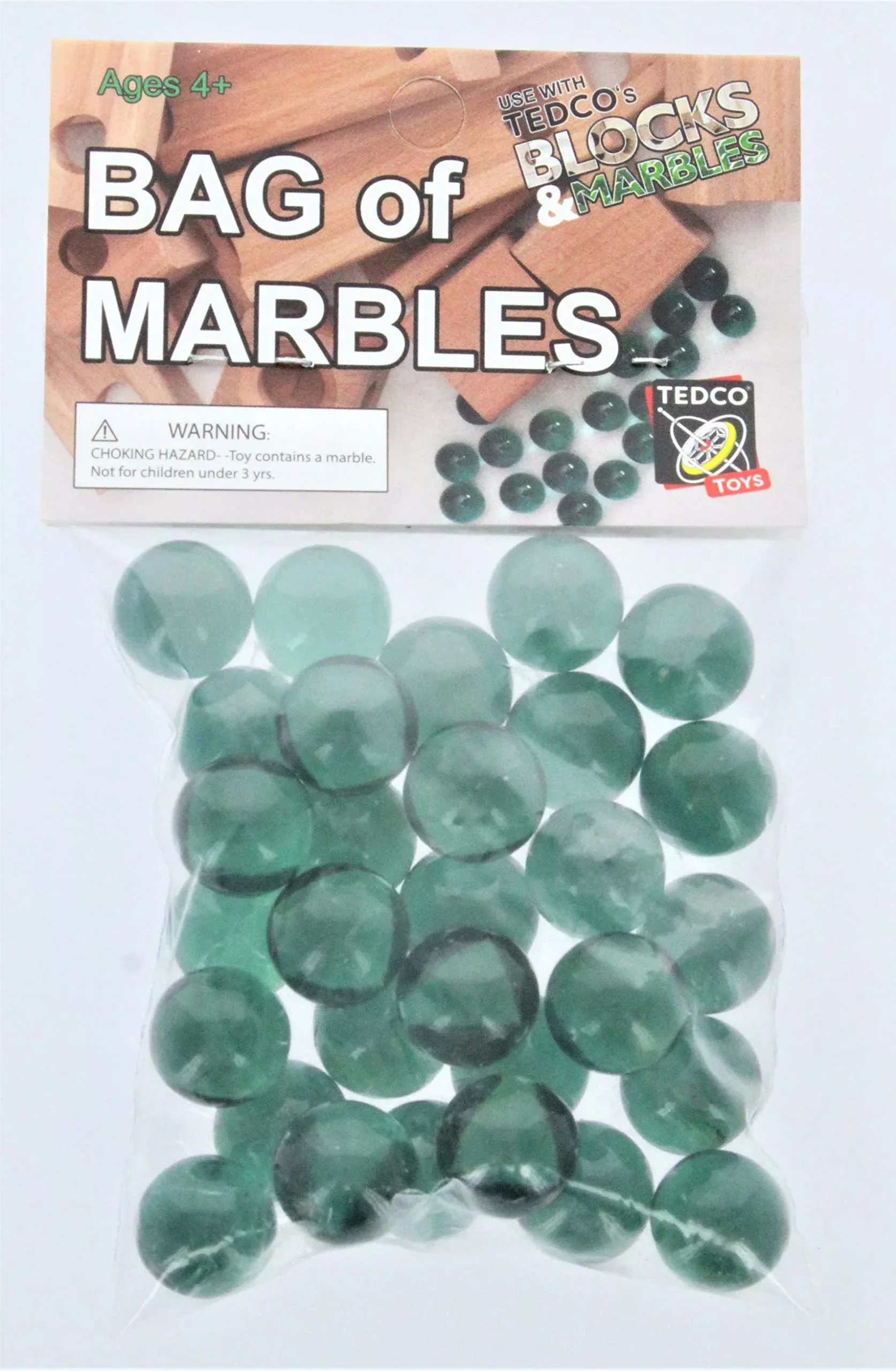 Blocks Glass Replacement Marbles for TEDCO Sets, 30 Pack, Green