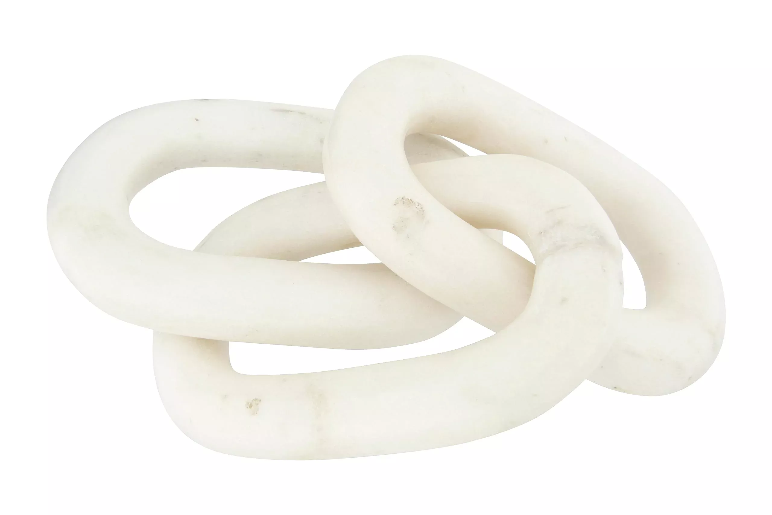 Bloomingville Decorative Chain Link - White Marble - 13"L x 4"W x