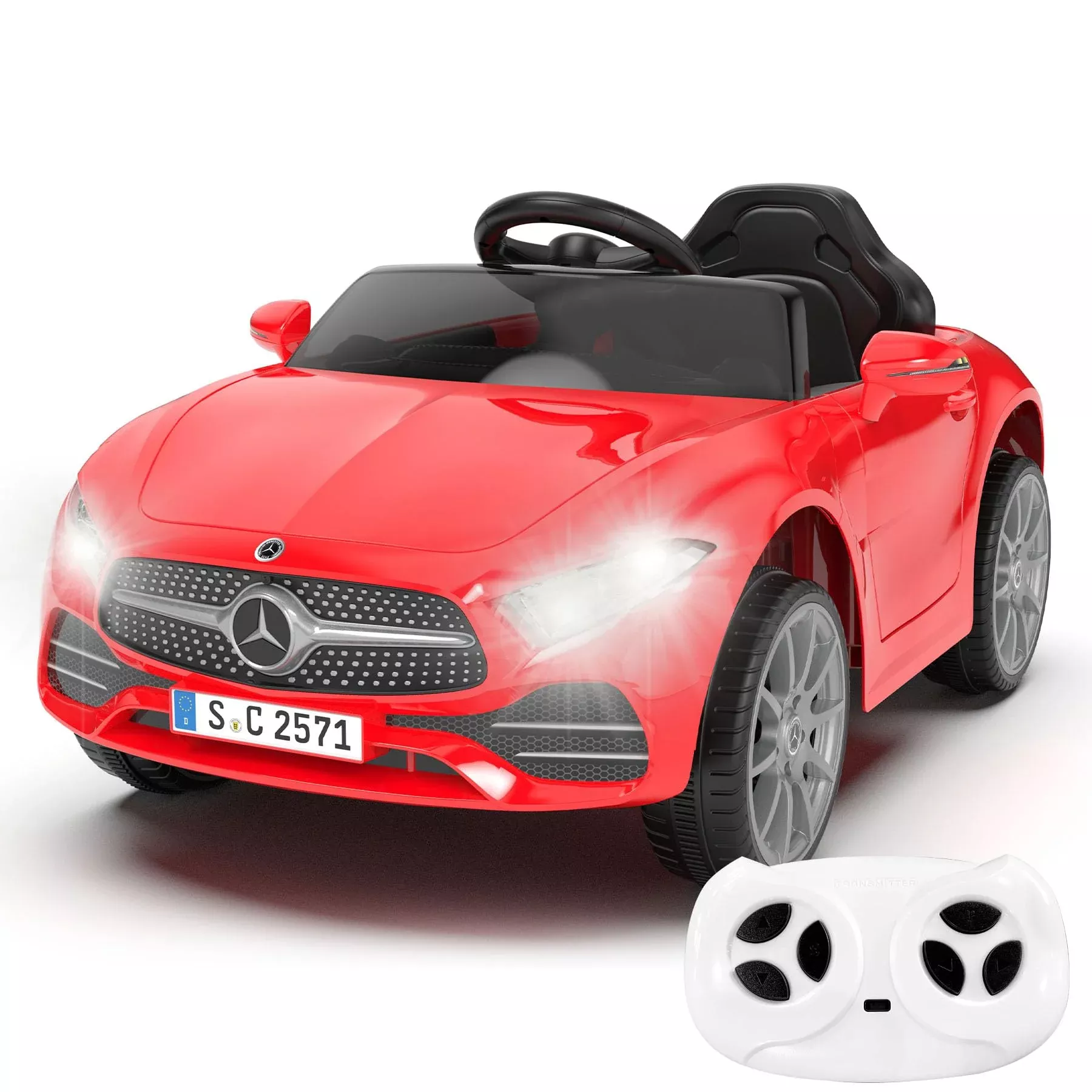 Bobike 12V Kids Ride On Car - Remote Control, Red, 23"x39