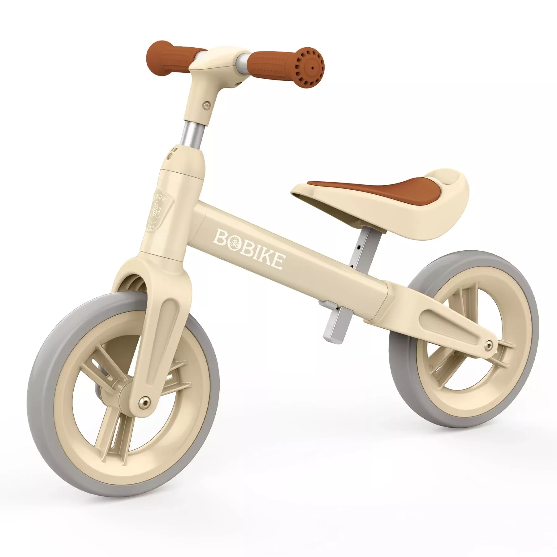 Bobike Balance Bike for Kids, Beige, Adjustable, Middle Size