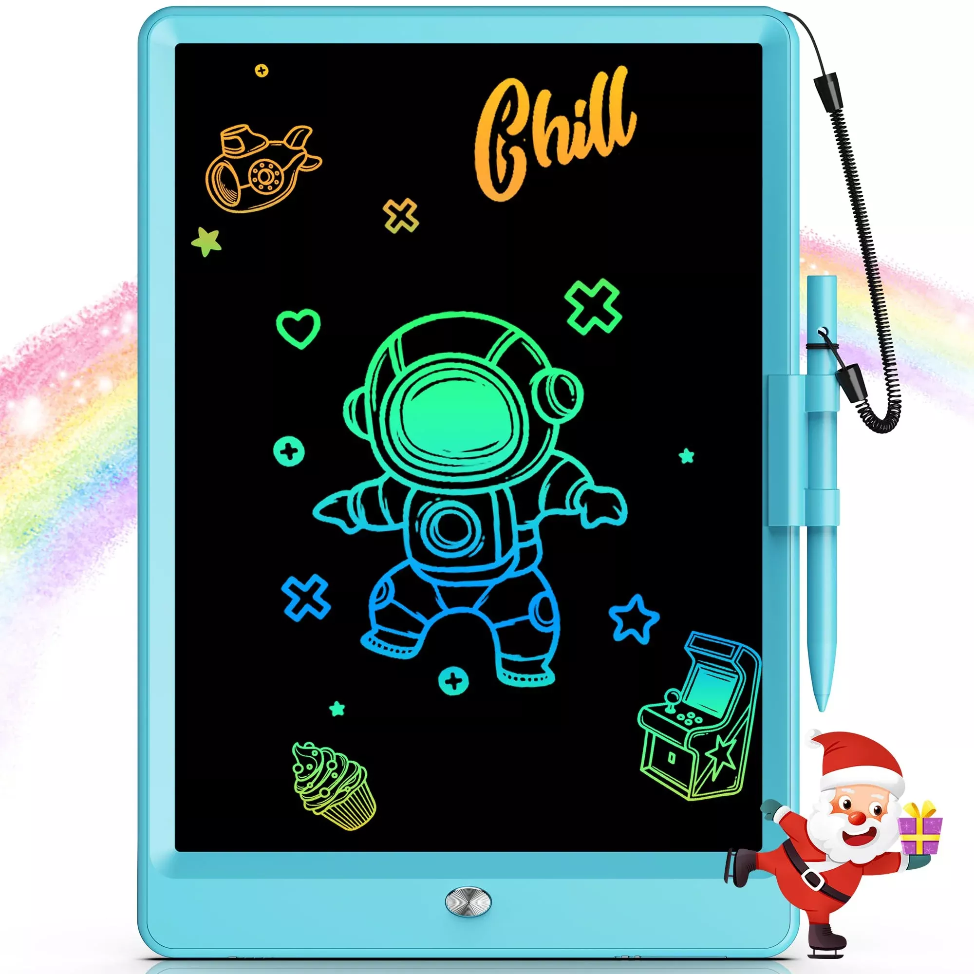 bravokids LCD Writing Tablet for Kids, 10 inch, Blue, Doodle Board