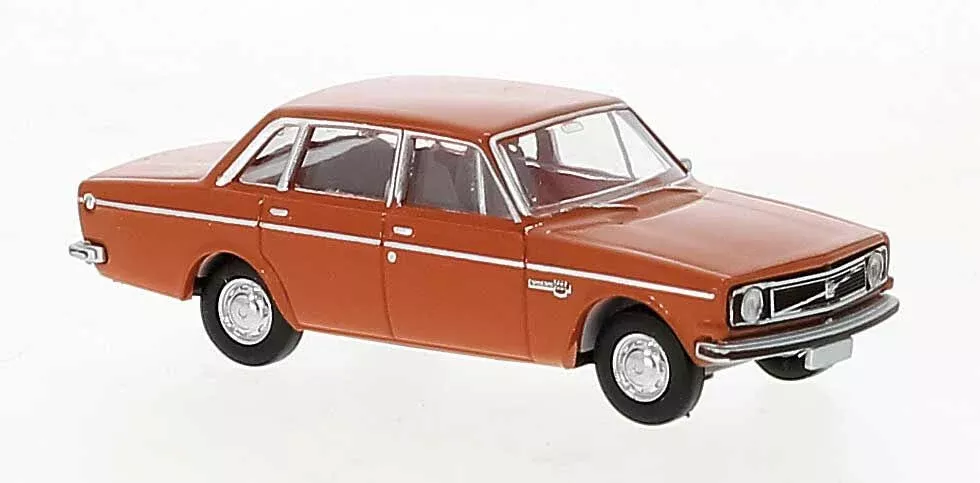Brekina 29421 HO Scale 1966-1973 Volvo Series 144 Sedan Red Orange