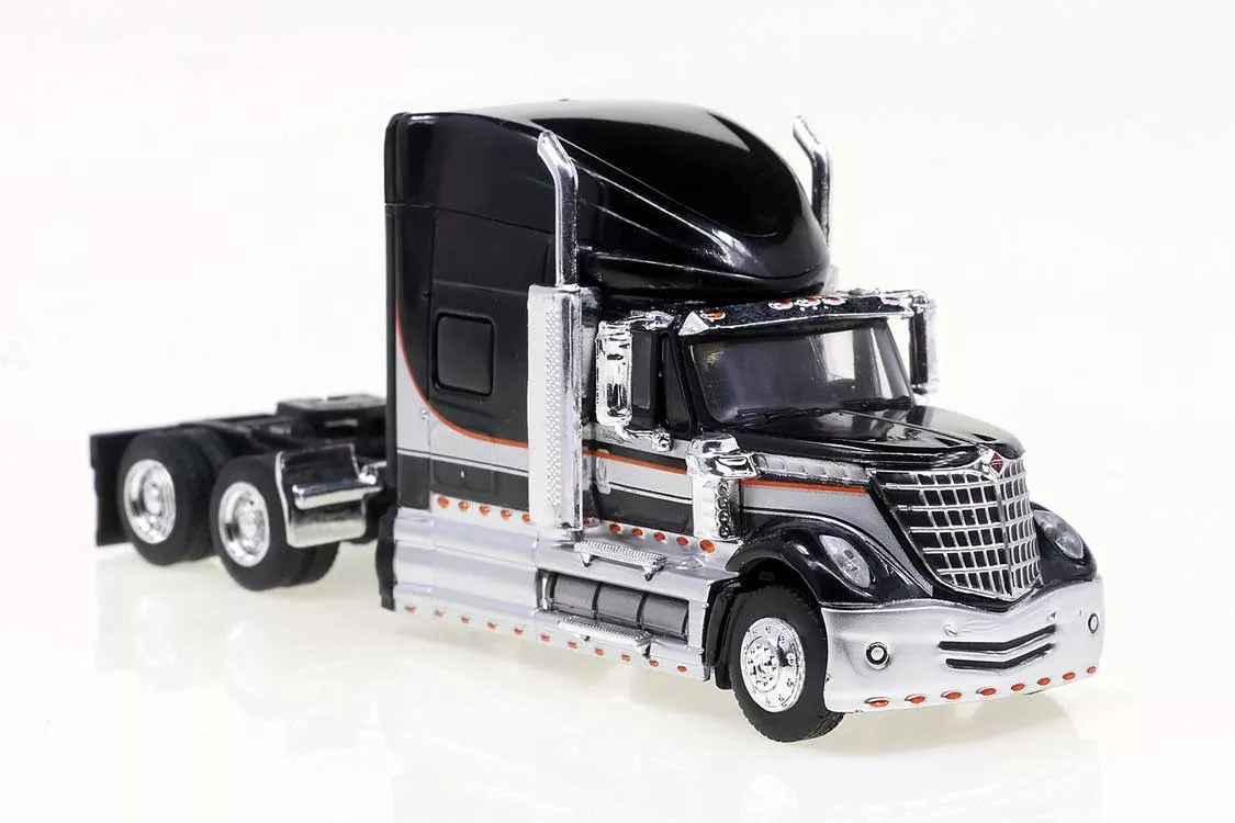 Brekina 85825 HO Scale 2010 International Lonestar Semi Tractor Cab - Black and Silver