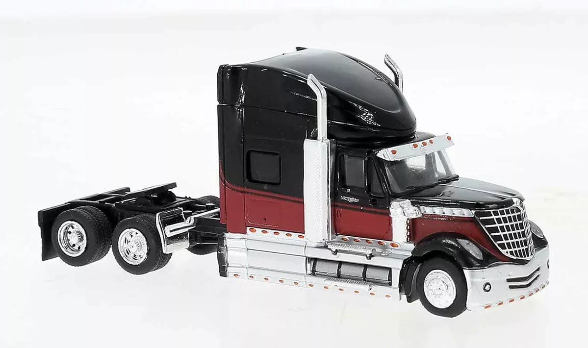 Brekina 85829 HO Scale 2010 International Lonestar Semi Tractor Cab - Black and Red