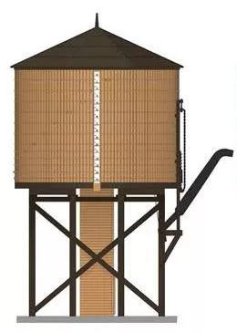 Broadway Limited Imports 7910 HO Scale Wood Water Tower - Weathered Brown (Operating/Sound)