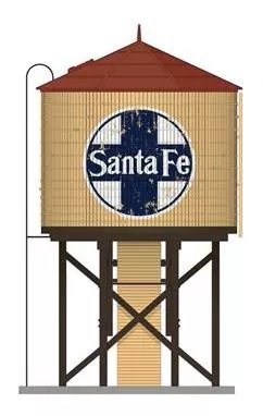 Broadway Limited Imports 7914 HO Scale Wood Water Tower - Santa Fe ATSF (Operating/Sound)
