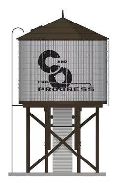 Broadway Limited Imports 7915 HO Scale Wood Water Tower - Chesapeake & Ohio C&O (Operating/Sound)