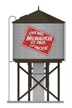 Broadway Limited Imports 7919 HO Scale Wood Water Tower - Milwaukee Road MILW (Operating/Sound)
