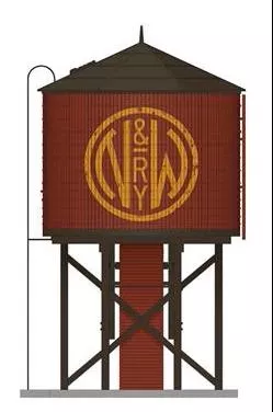 Broadway Limited Imports 7920 HO Scale Wood Water Tower - Norfolk & Western N&W (Operating/Sound)