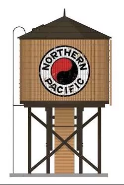 Broadway Limited Imports 7921 HO Scale Wood Water Tower - Northern Pacific NP (Operating/Sound)