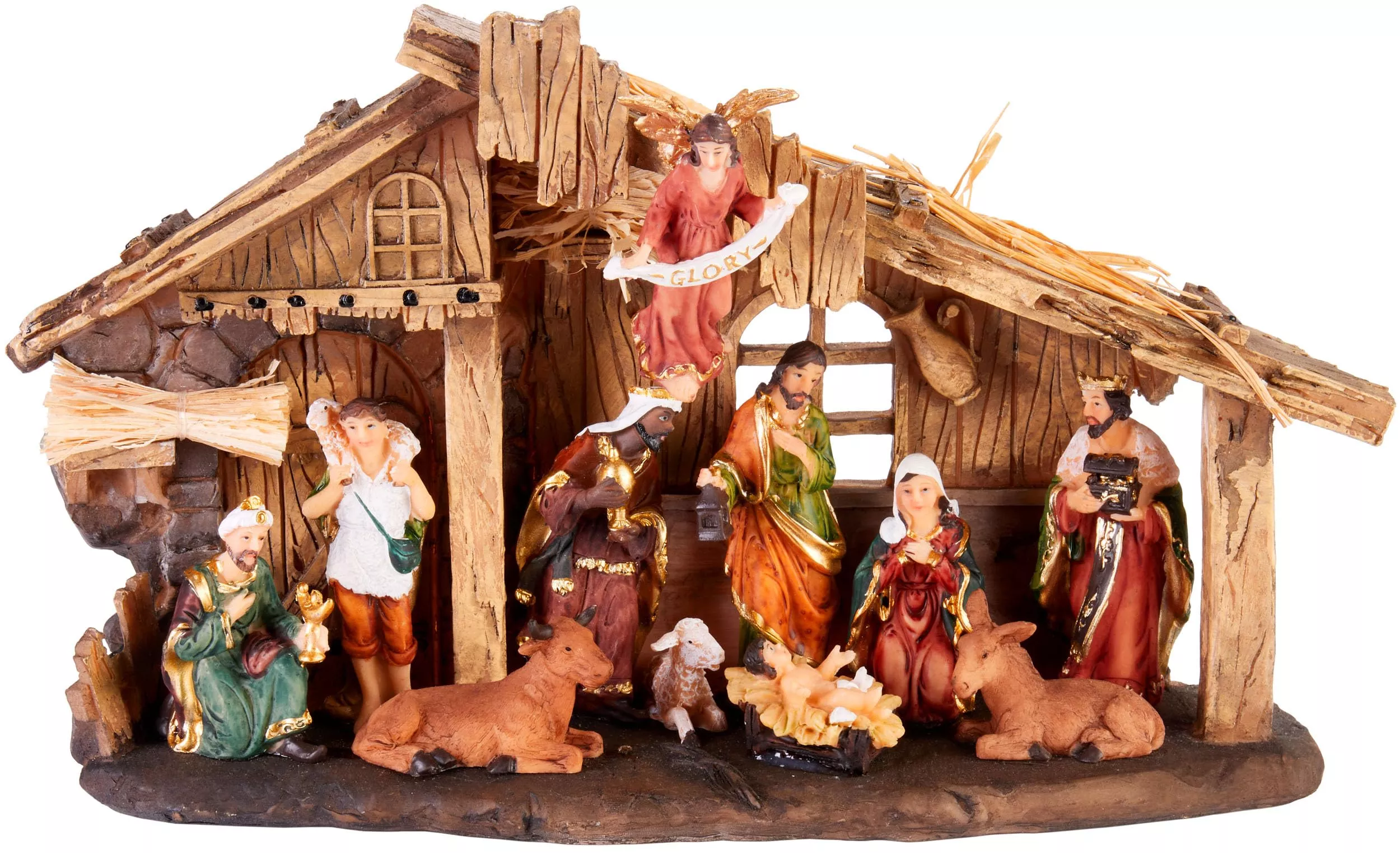 Brubaker Christmas Real Life Nativity Scene Set - Holiday Decoration -