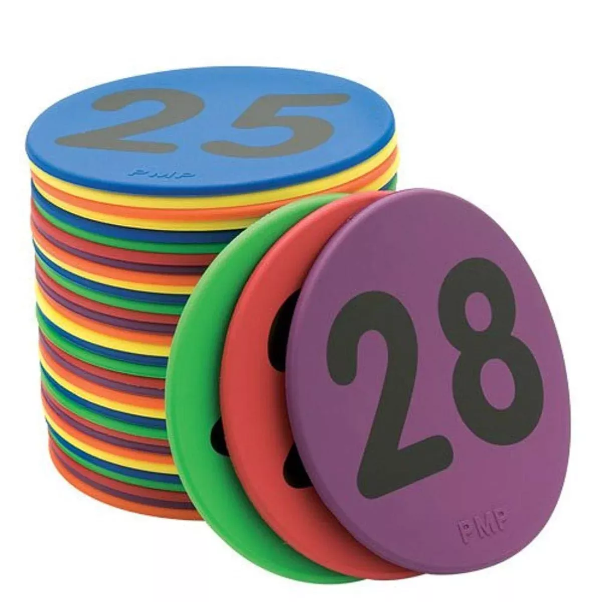 BSN Bean Bag Targets for Numbers & Colors, 5" Diameter, Set of 6