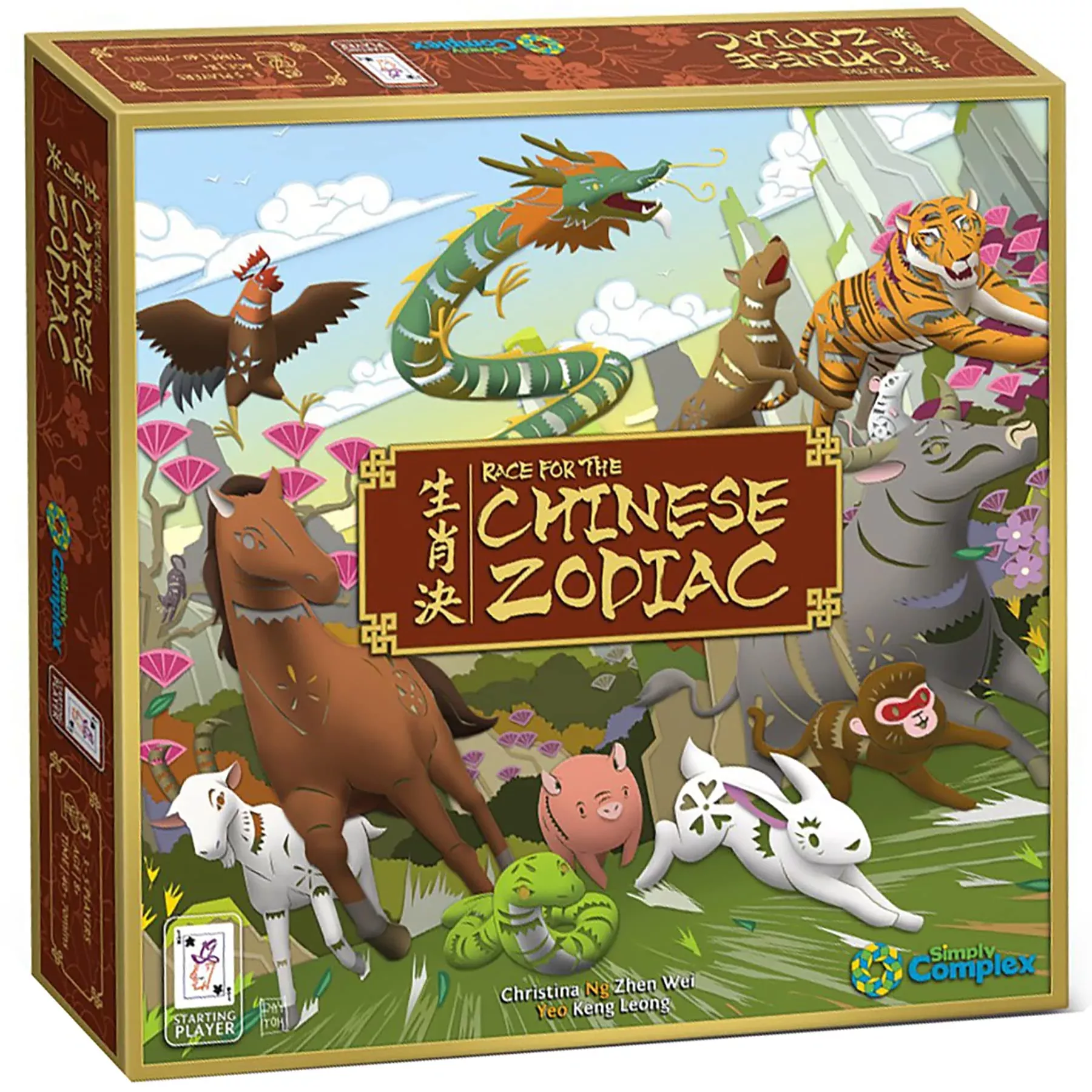 Capstone Games Race for the Chinese Zodiac Board Game for 3-5 Players
