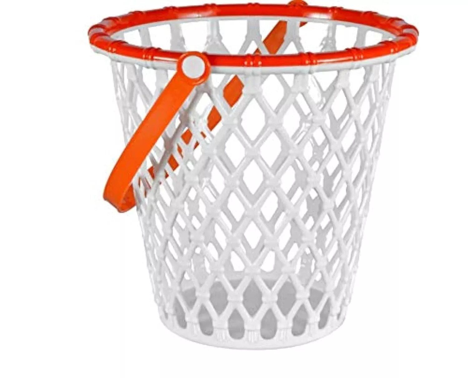 CBL PRODUCTS Basketball Net Bucket 7.25" Tall White Plastic