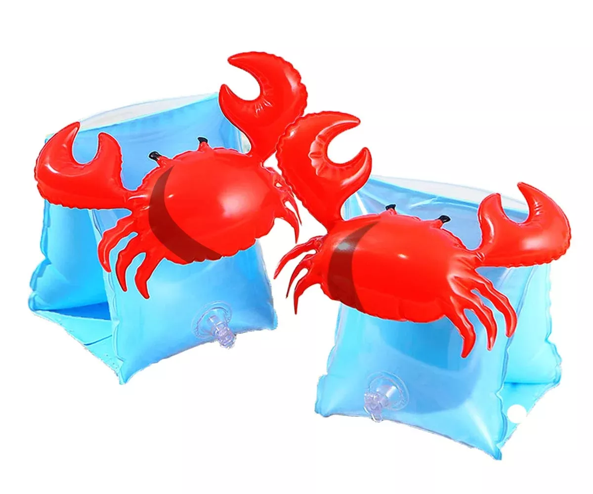 CCINEE Inflatable Arm Floats for Kids, Crab Design, Child Size