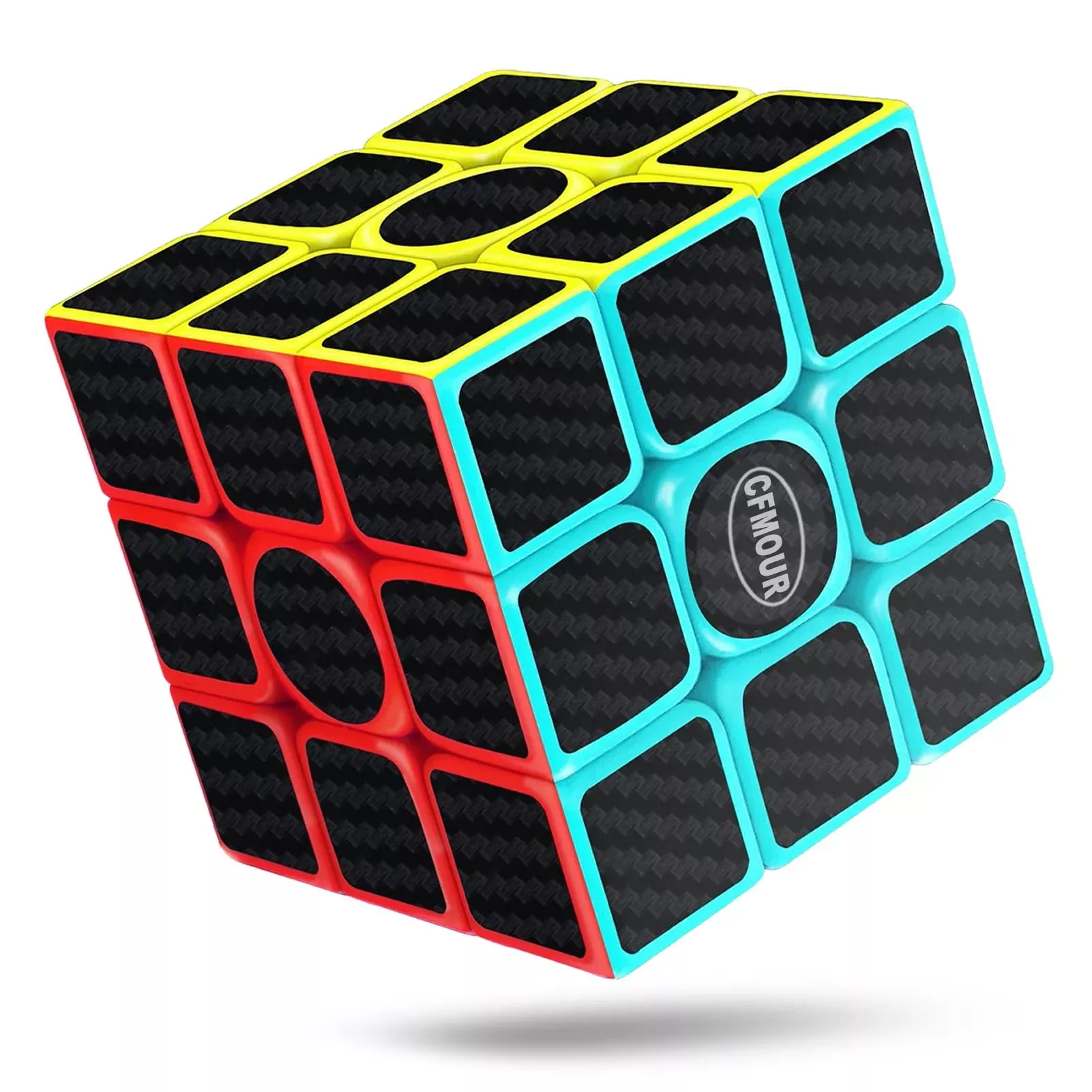 cfmour Speed Cube 3x3 Magic Cube Black 2.24 inches for Gift