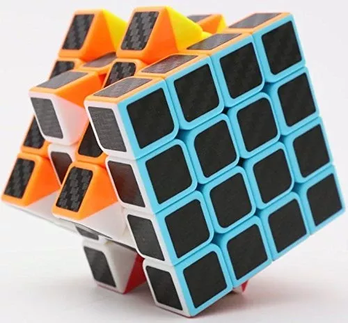 CFMOUR Speed Cube 4x4 Black Puzzle Toy for Kids and Adults