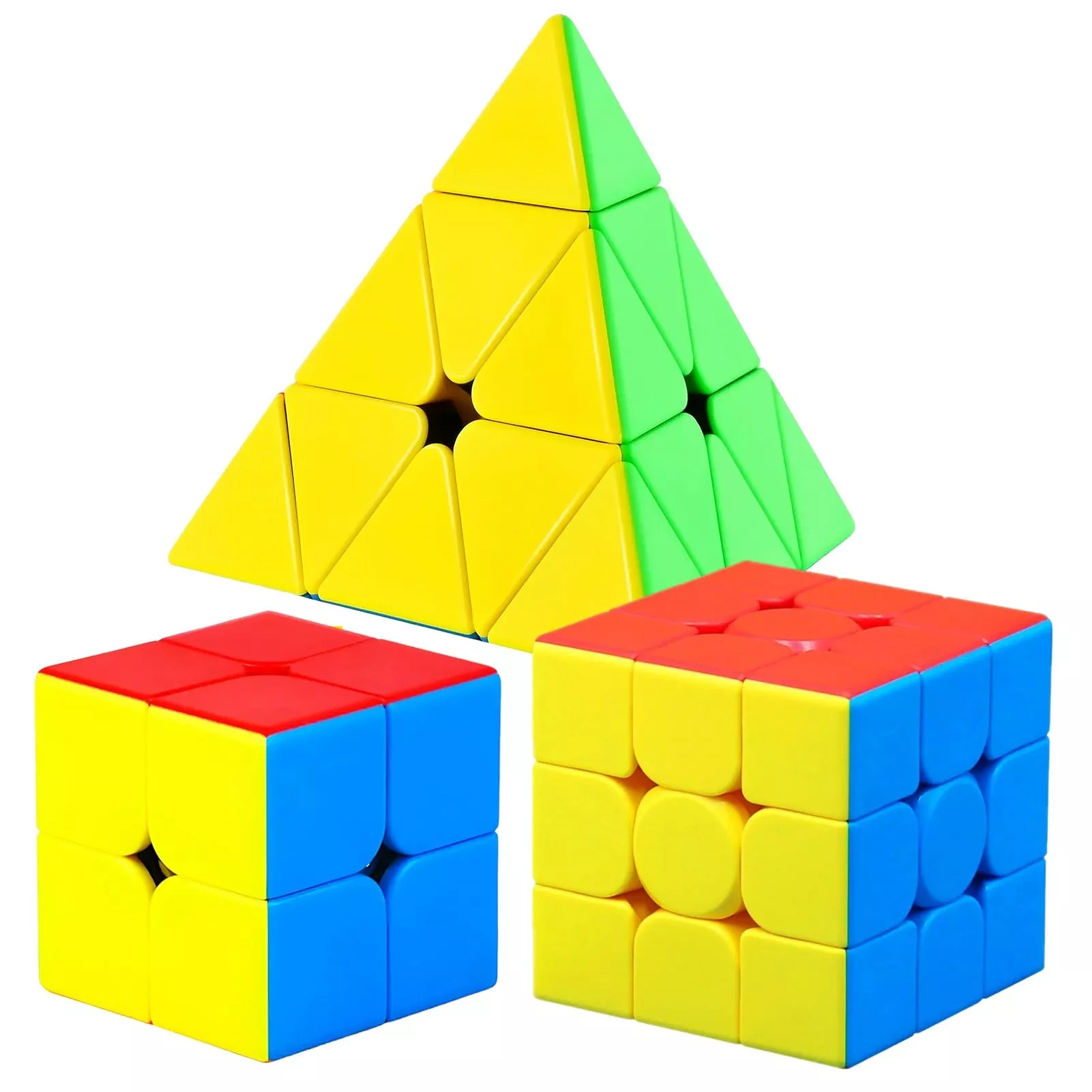 cfmour Speed Cube Set 2x2x2 3x3x3 Pyramid Durable