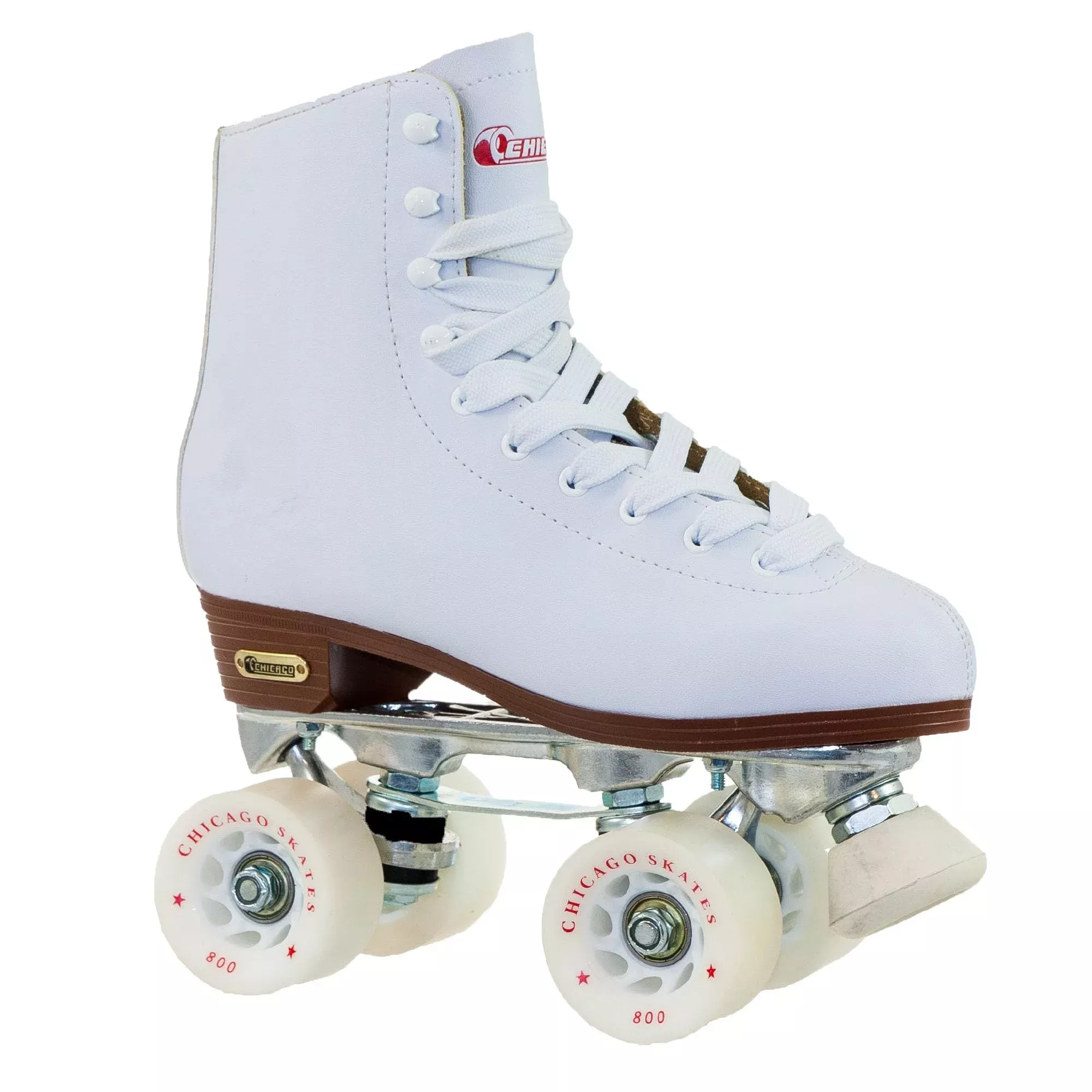 Chicago Skates Deluxe Rink Skate Quad Roller Skates Womens 7 White